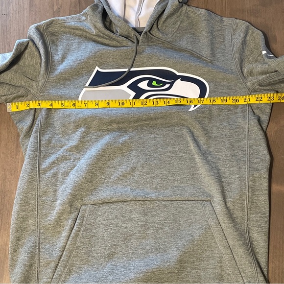New! Nike Seattle Seahawks Dri-Fit Hoodie Hooded Sweatshirt Gray Mens Size Med - Picture 5 of 8